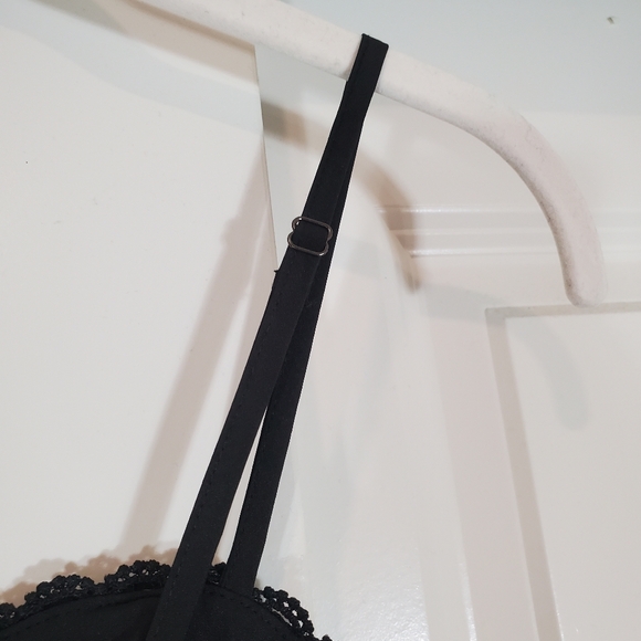 Hello Molly Messing with Me Black Lace Sweetheart Neck Sheer Skirt Midi Dress XS - Picture 9 of 15